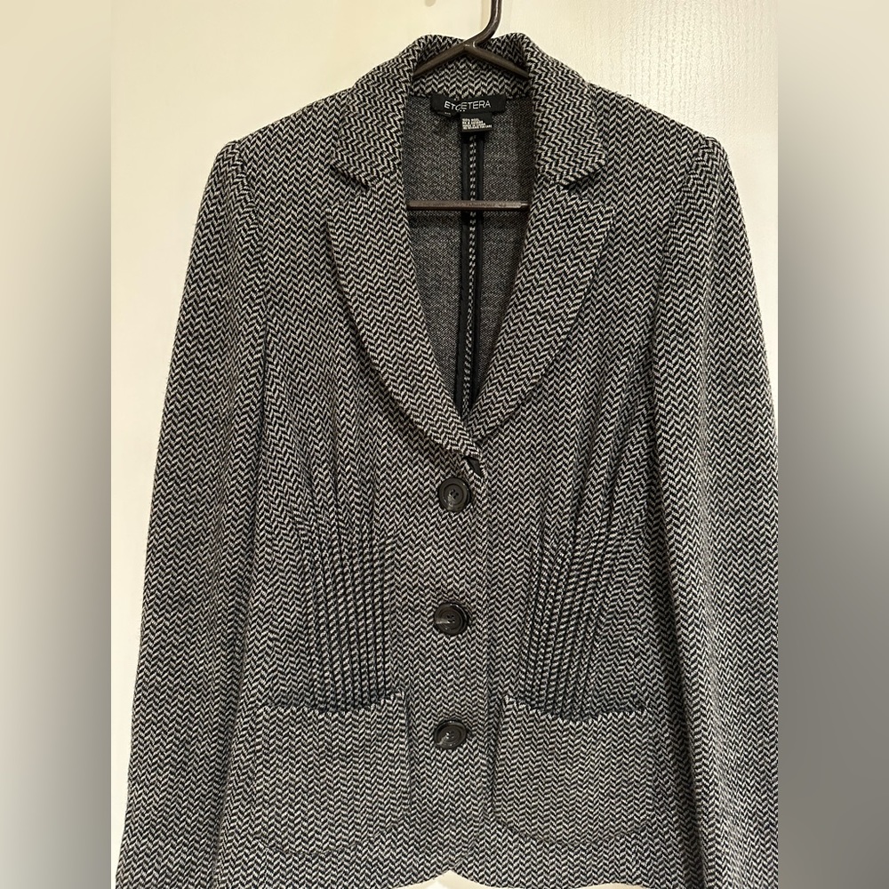 Etcetera Women’s Gray Blazer Size 10